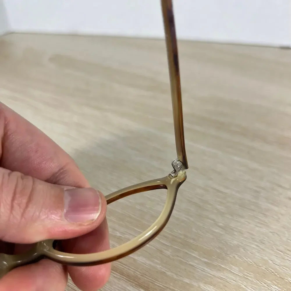 MiCrO shapes la Bella 45 Eyeglasses DAMAGED Brown Frames 45-17-135 Japan